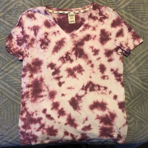 VS PINK tye dye vneck sleepwear